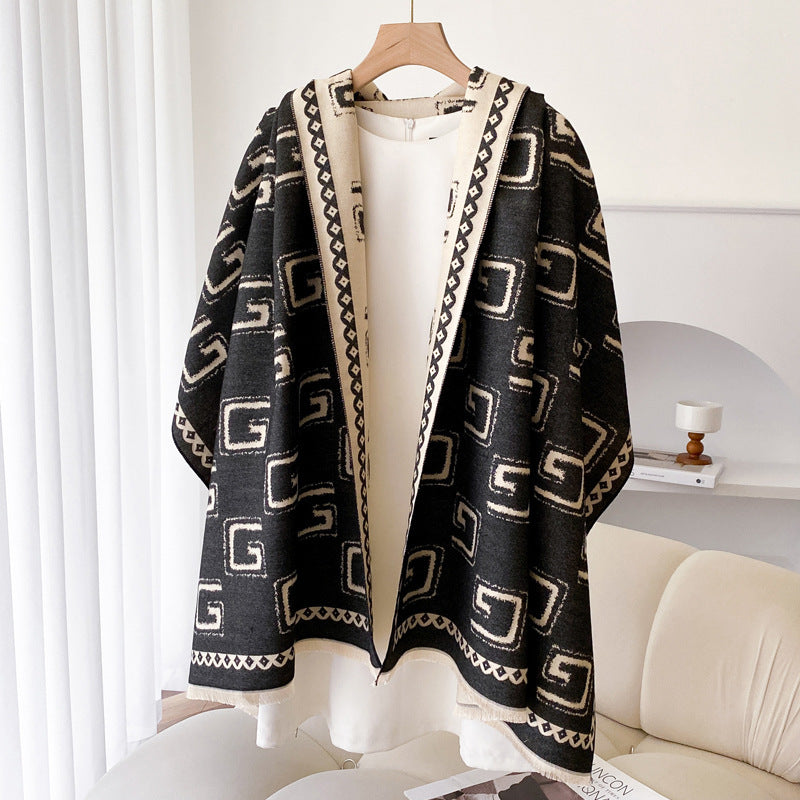 Warm Cashmere-like Thick Shawl Long Wild Scarf