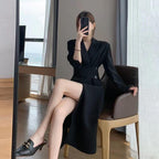 Loose Belly-covering Elegant Little Black Dress
