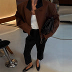 Temperament Padded Shoulder Short Jacket