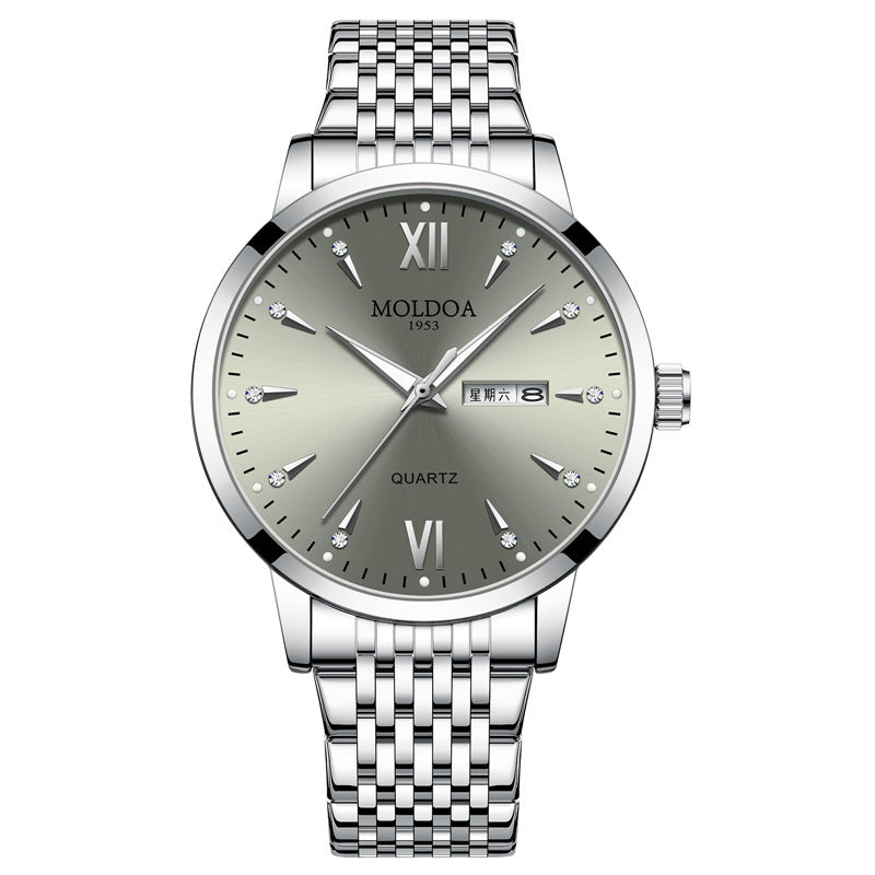 Men's Luminous Double Calendar Fake Mechanical Watch Luminous Waterproof