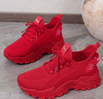 Flyknit Mesh Women's Thin Breathable Sports Casual Shoes