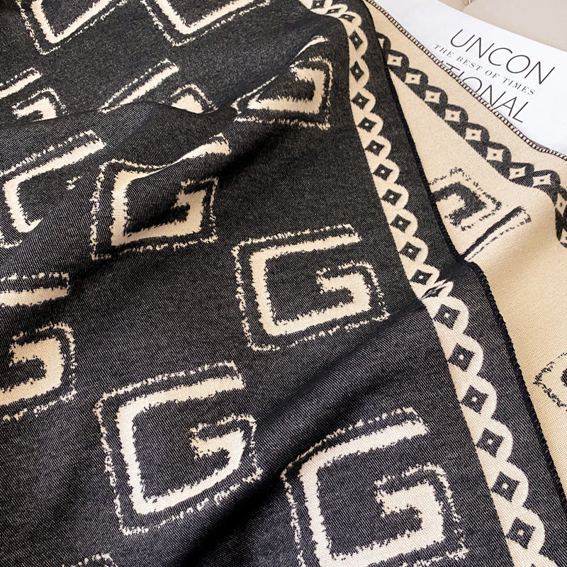 Warm Cashmere-like Thick Shawl Long Wild Scarf