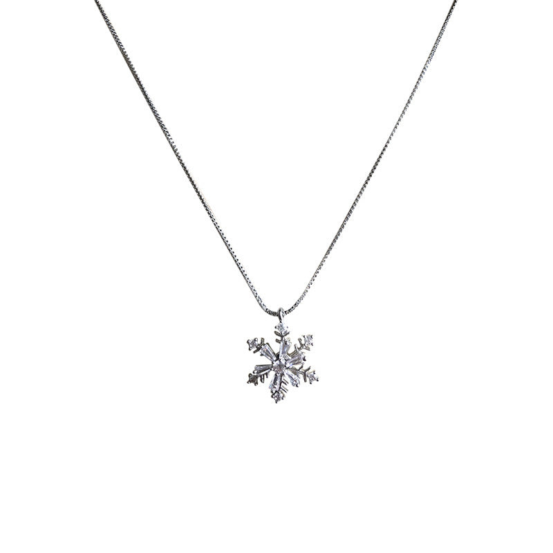 Fashion Rotatable Snowflake Necklace For Women