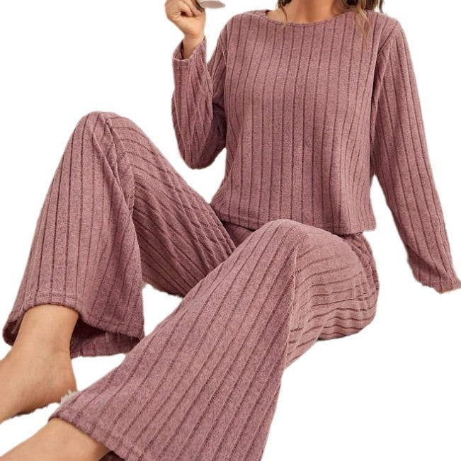 Round Neck Loose Trousers Suit Homewear