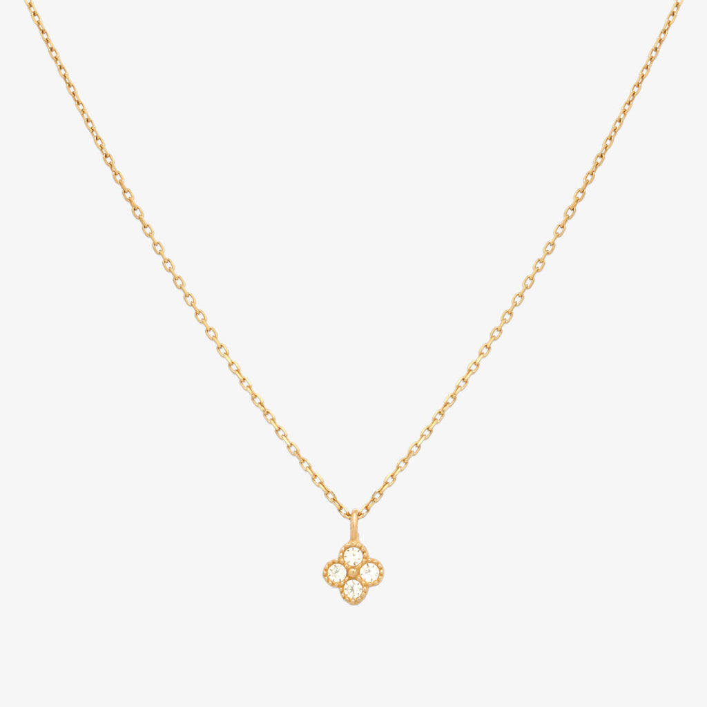 Clover cubic pendant necklace
