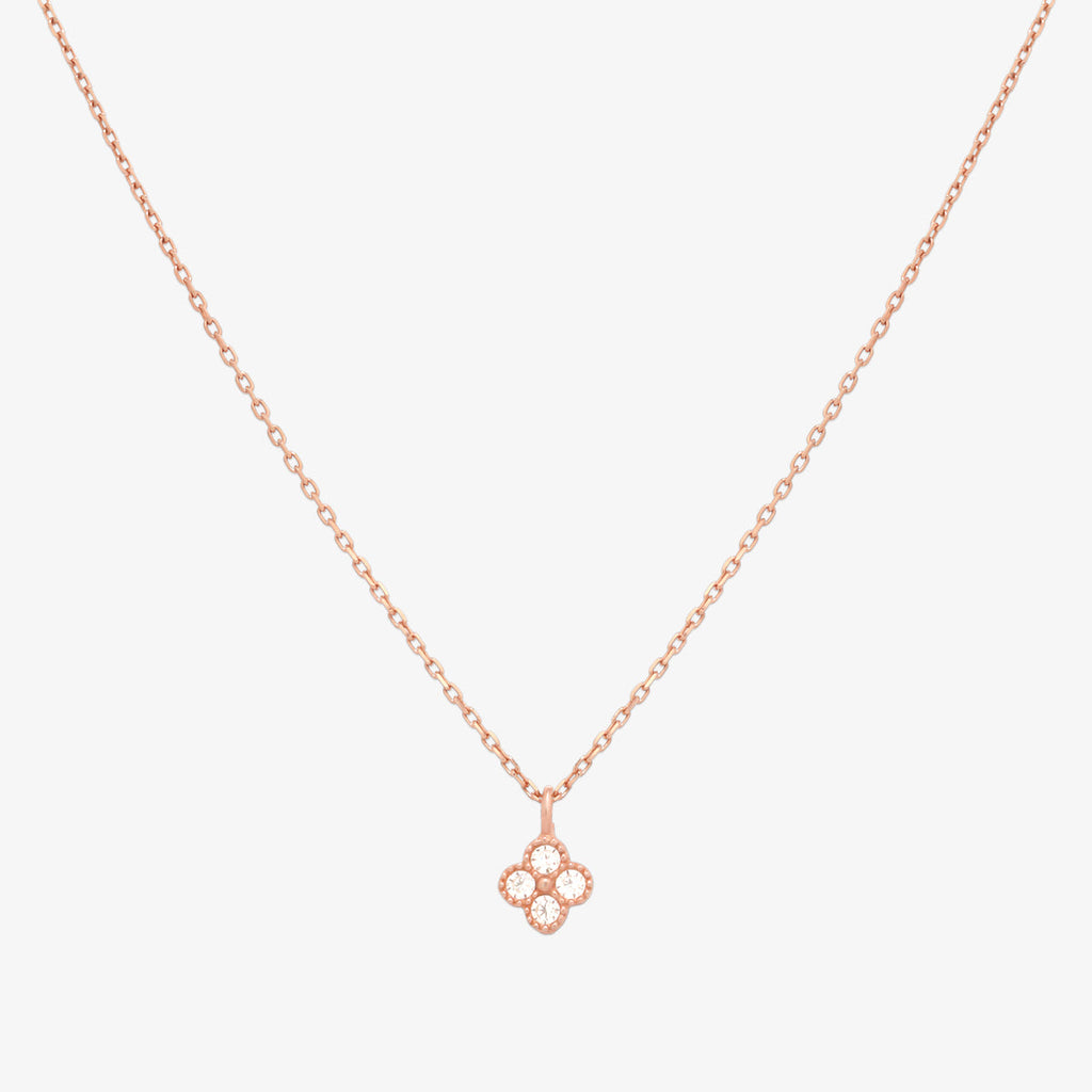 Clover cubic pendant necklace