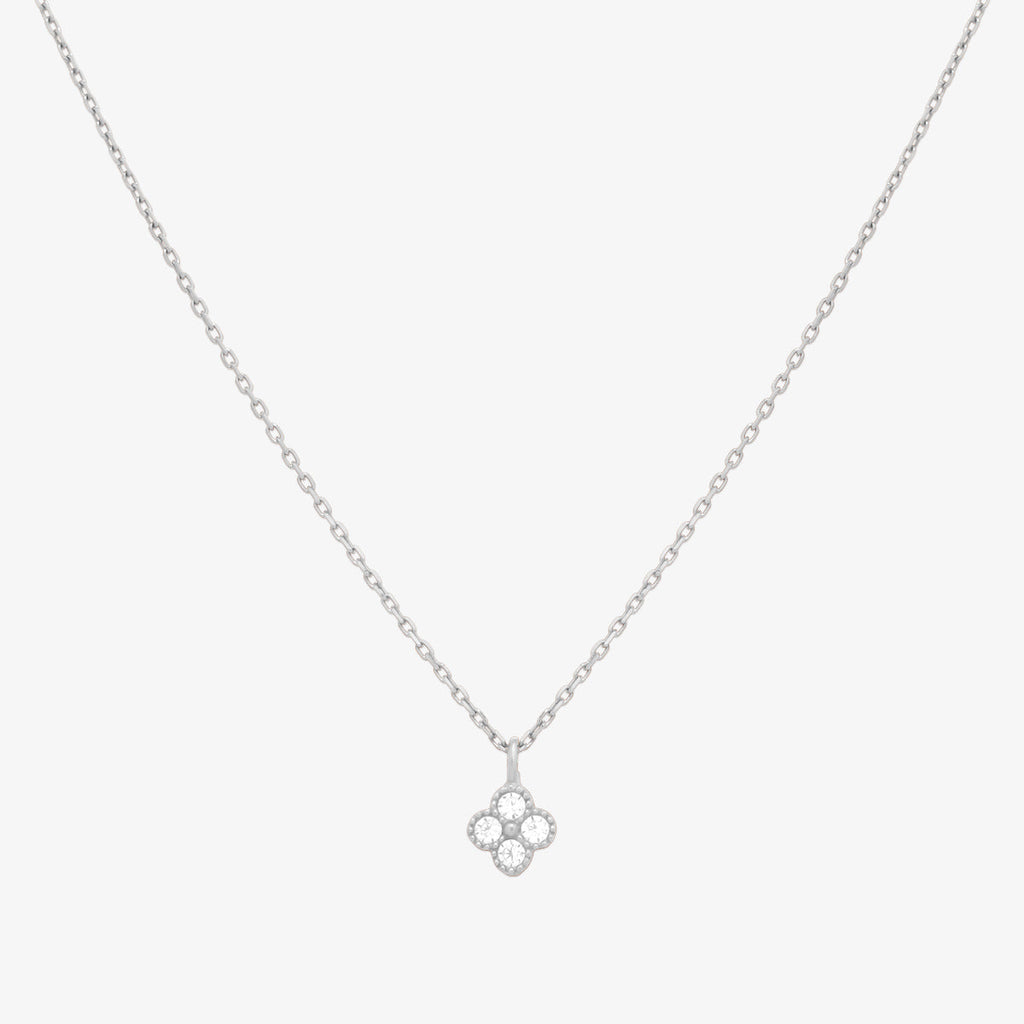 Clover cubic pendant necklace