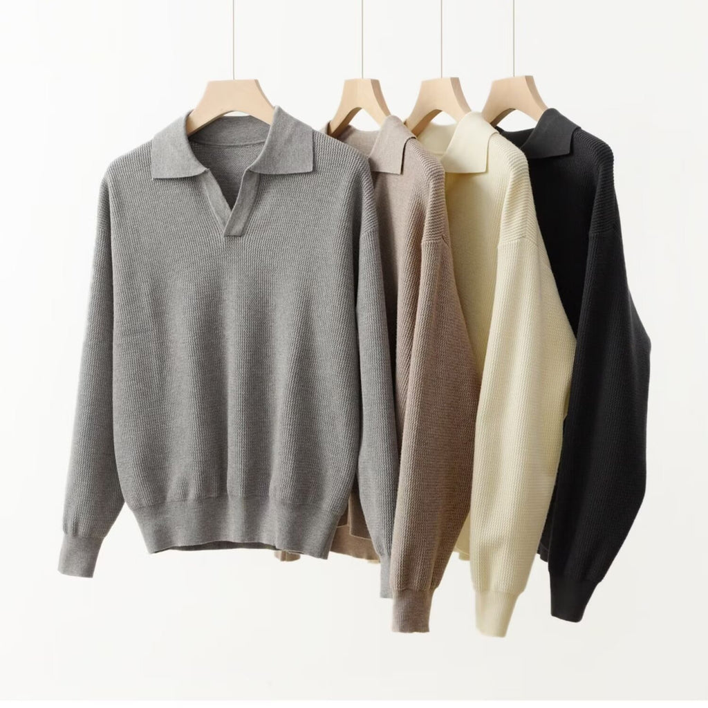Men's Solid Color Loose Long Sleeves