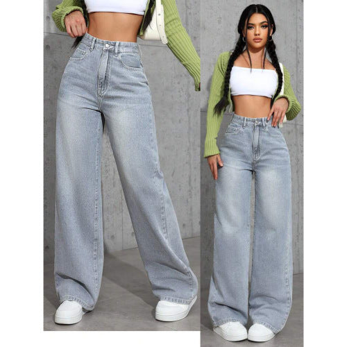 Sweet And Spicy Style High Waist Straight Jeans