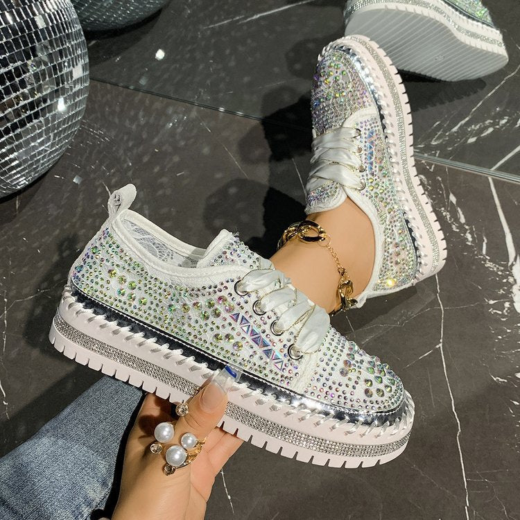 Large Size White Shoes Women's Muffin Loafers