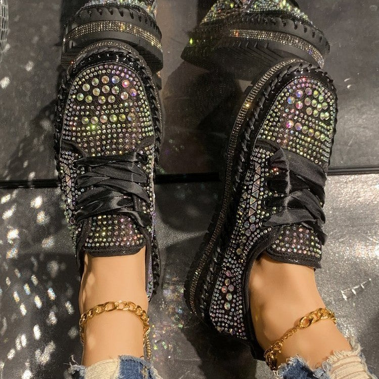 Large Size White Shoes Women's Muffin Loafers