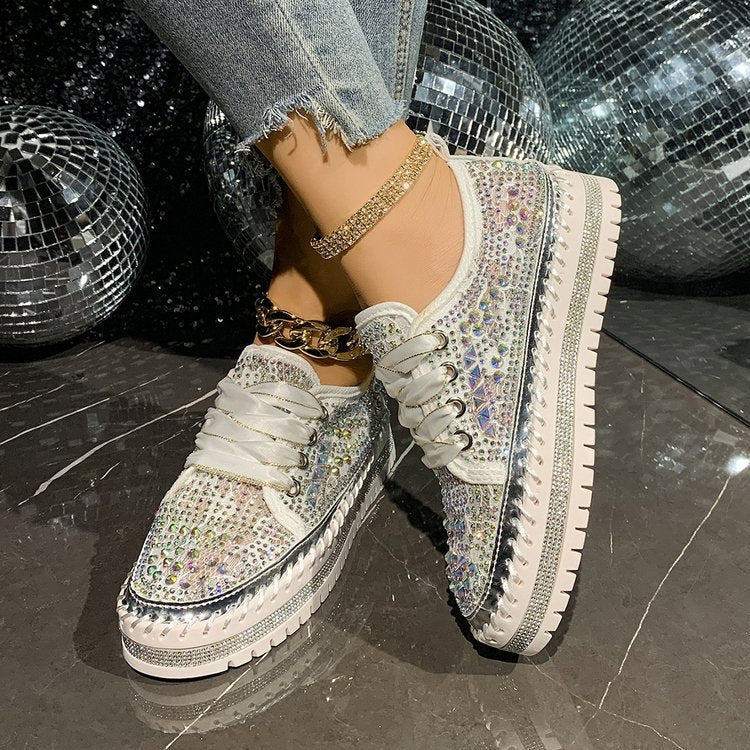 Large Size White Shoes Women's Muffin Loafers