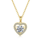 Heart Clavicle Chain Pendant Moissanite Ladies