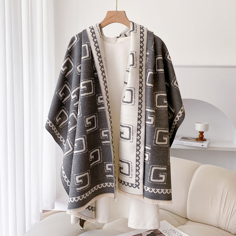 Warm Cashmere-like Thick Shawl Long Wild Scarf